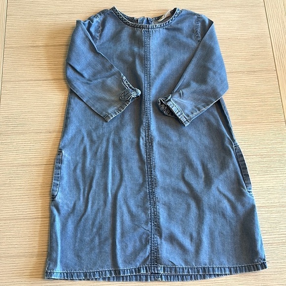 Crazy 8 Girls Denim Look Long Sleeve Pocketed Everyday‎ Dress Size 8 - Picture 1 of 9